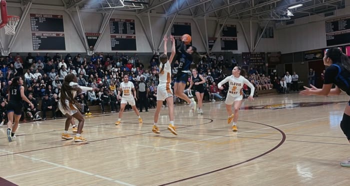 Action from Tuesday night's thriller. Photo: Paul Meadors